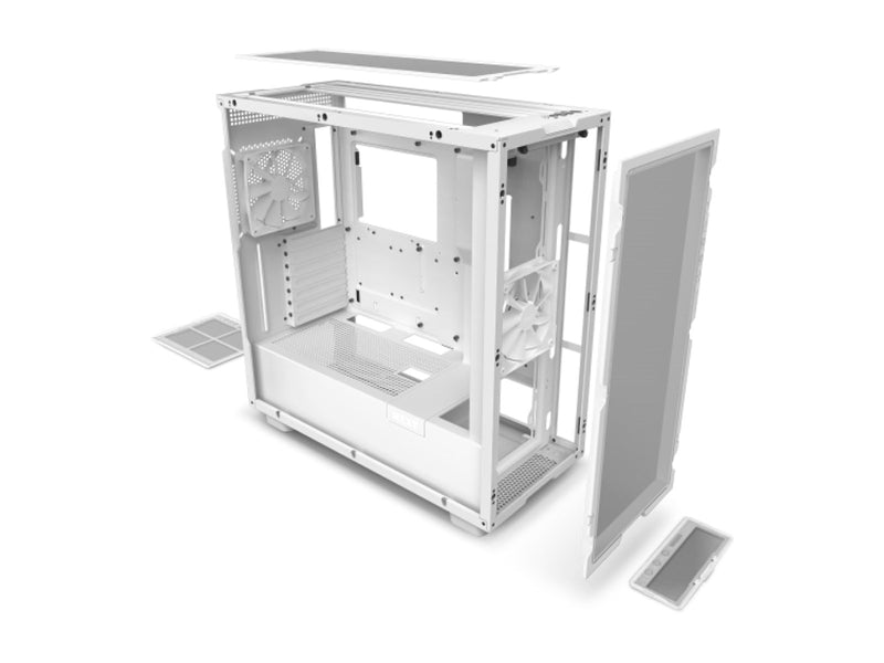 NZXT H7 Flow Matte White - Gehäuse - Miditower - Weiß