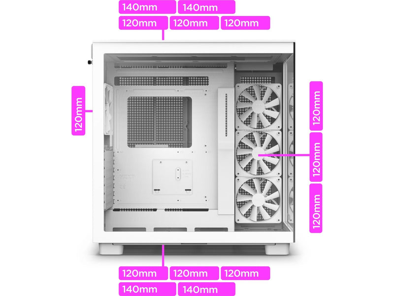 NZXT H9 Elite - All White - Gehäuse - Miditower - Weiß