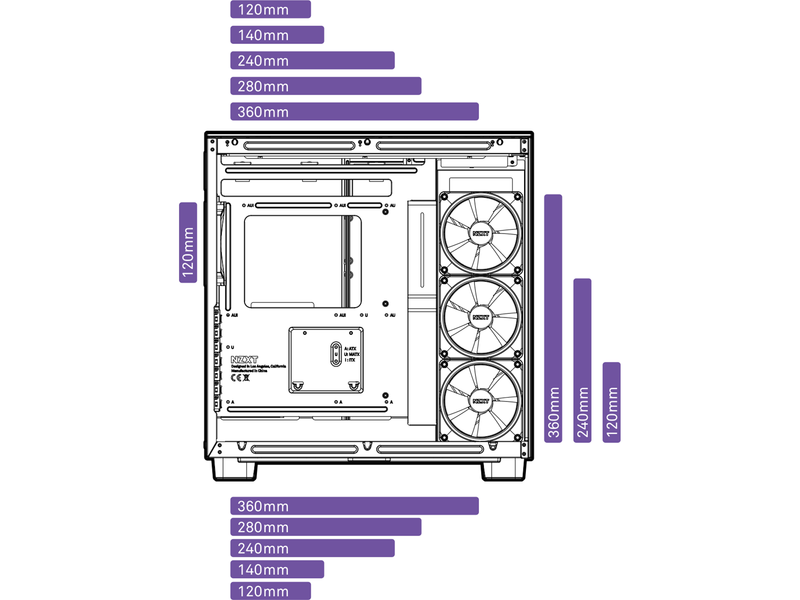 NZXT H9 Elite - All White - Gehäuse - Miditower - Weiß