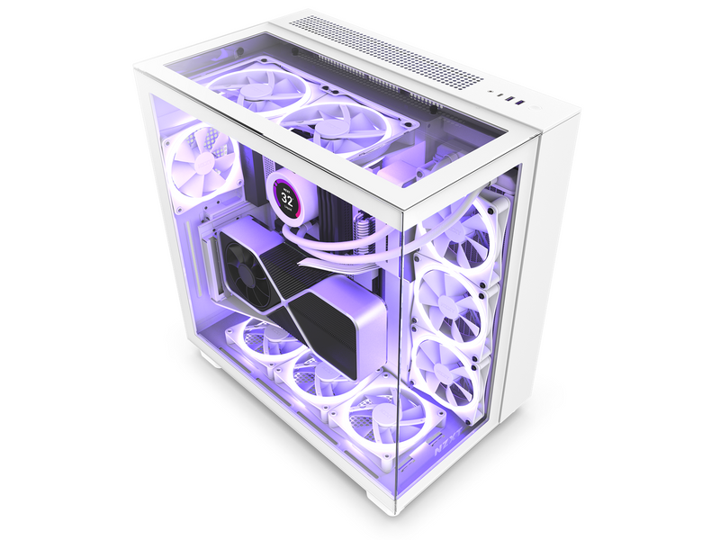 NZXT H9 Elite - All White - Gehäuse - Miditower - Weiß