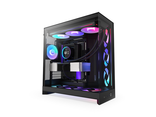 NZXT H9 Flow RGB+ (2025) - All Black - Controller incl - Gehäuse - Miditower - Schwarz