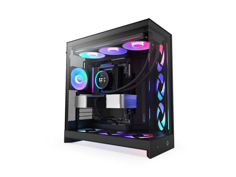 NZXT H9 Flow RGB (2025) - All Black - Gehäuse - Miditower - Schwarz