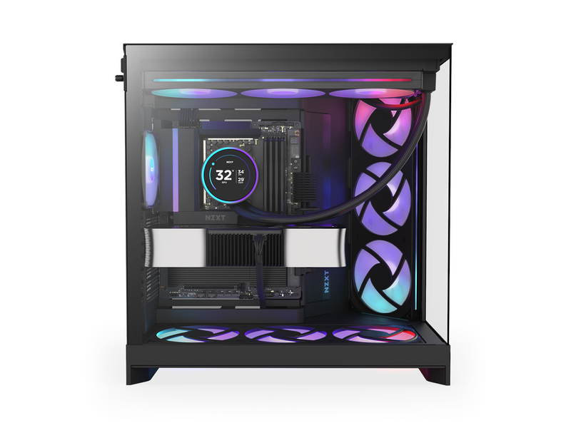 NZXT H9 Flow RGB (2025) - All Black - Gehäuse - Miditower - Schwarz