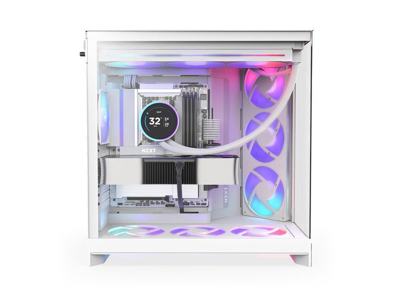 NZXT H9 Flow RGB (2025) - All White - Gehäuse - Miditower - Weiß