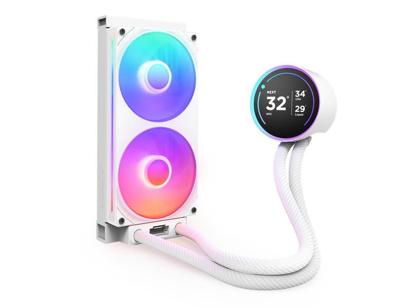 NZXT Kraken Elite RGB V2 240 (2024) - Weiß mit RGB-Beleuchtung - CPU-Wasserkühlung - Max 30 dBA