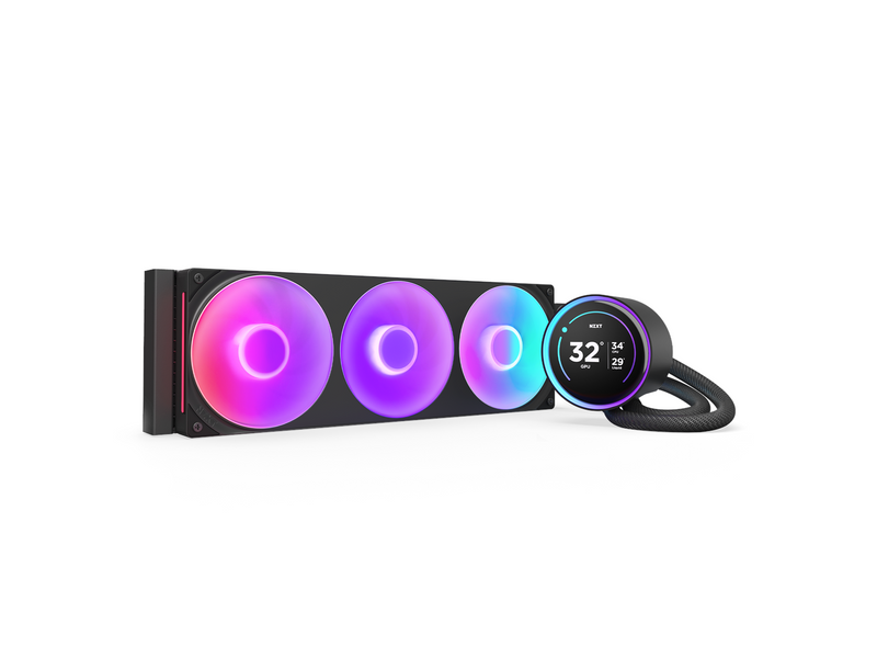 NZXT Kraken Elite RGB V2 360 (2024) - Schwarz mit RGB-Licht - CPU-Wasserkühlung - Max 30 dBA