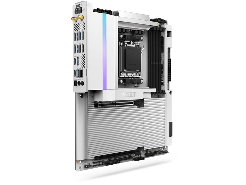 NZXT N9 X870E White Mainboard - AMD X870E - AMD AM5 - DDR5 RAM - ATX