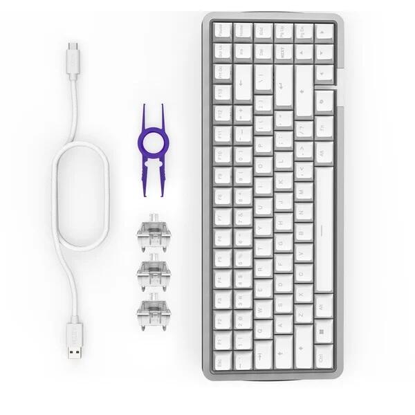 NZXT Function Elite MiniTKL Gaming-Tastatur - Weiß