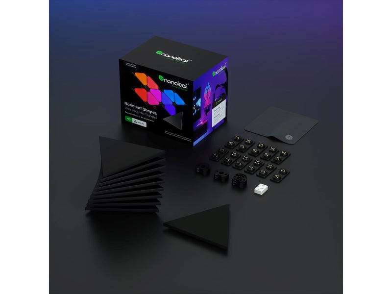 Nanoleaf Shapes Black Mini Triangles Expansion Pack - 10-Pack