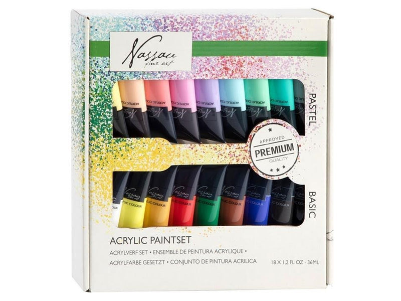 Nassau Acrylic paint 18 tubes 36ml in gift box
