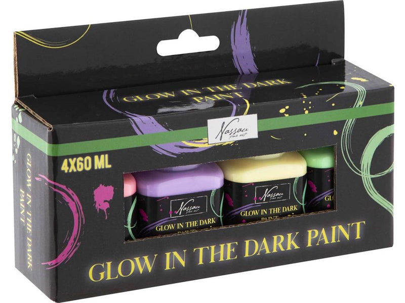 Nassau Acrylic paint Glow In Dark 4*60ml