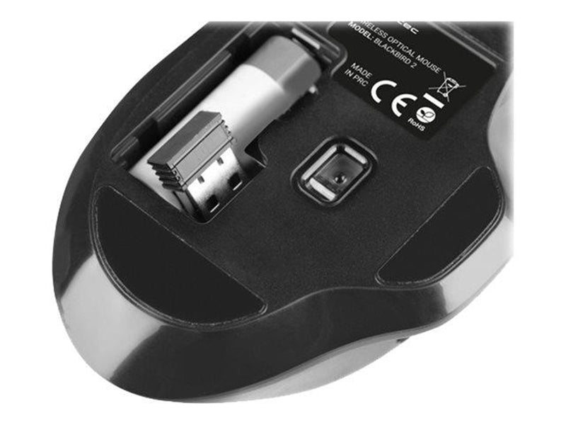Natec Blackbird 2 - mouse - 2.4 GHz - black - Maus (Schwarz)