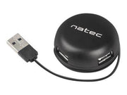 Natec Bumblebee - hub - 4 ports USB-Hubs - 4 - Schwarz