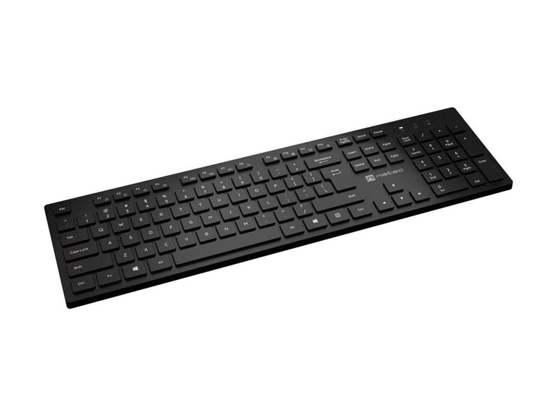 Natec HERRING - keyboard - low-profile multimedia full size - QWERTY - US - black Input Device - Tastatur - Englisch (US) - Schwarz