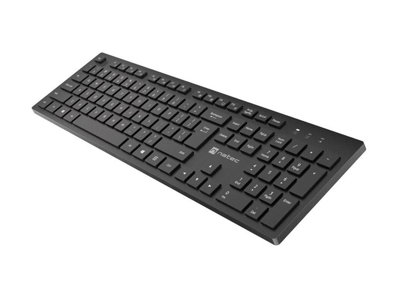 Natec HERRING - keyboard - low-profile multimedia full size - QWERTY - US - black Input Device - Tastatur - Englisch (US) - Schwarz
