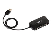 Natec LOCUST - hub - 4 ports USB-Hubs - 4 - Schwarz