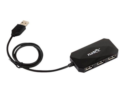 Natec LOCUST - hub - 4 ports USB-Hubs - 4 - Schwarz