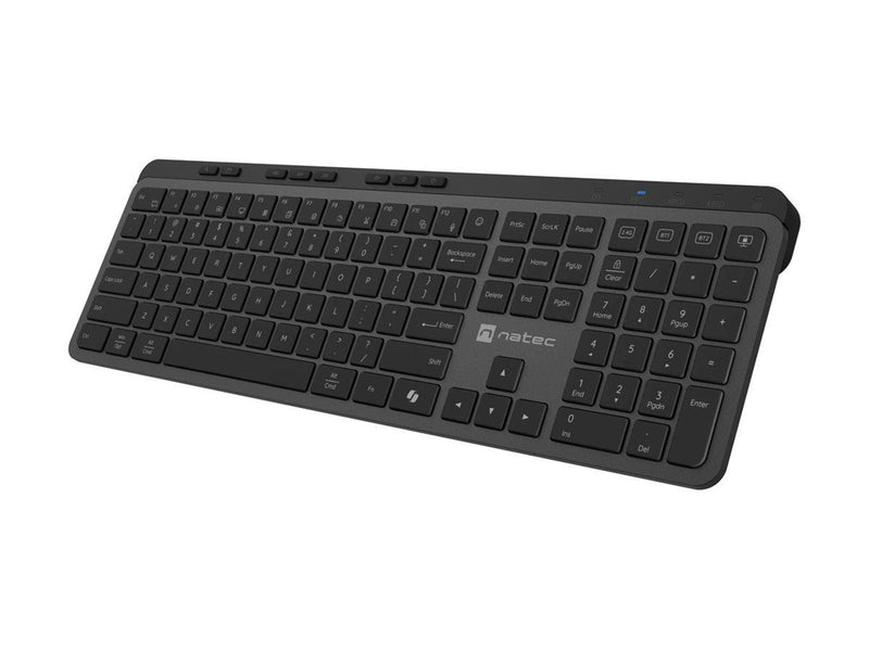 Natec MEDUSA - keyboard full size - QWERTY - US - black grey Input Device - Tastatur - Englisch (US) - Grau