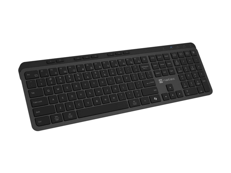 Natec MEDUSA - keyboard full size - QWERTY - US - black grey Input Device - Tastatur - Englisch (US) - Grau
