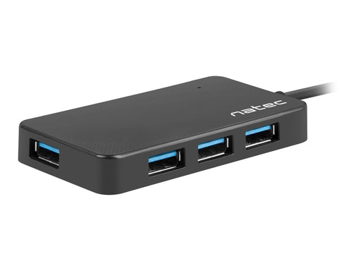 Natec MOTH - hub - 4 ports USB-Hubs - USB 3.2 - 4 - Schwarz