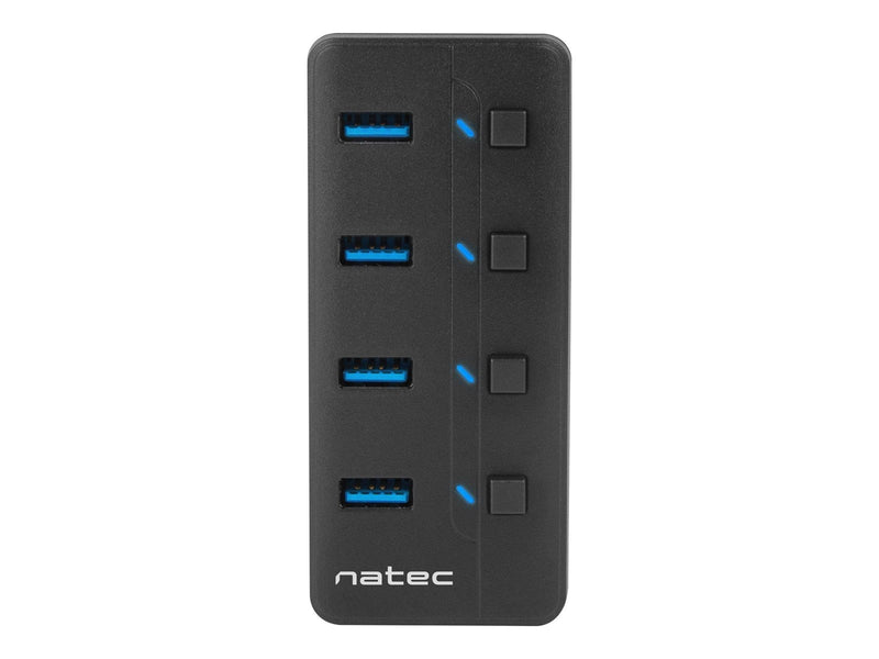 Natec NHU-1557 Hub USB 3.0 Mantis2 4-ports USB-Hubs - USB 3.2 - 4 - Schwarz