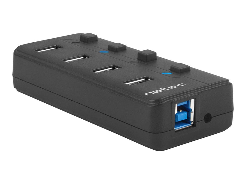 Natec NHU-1557 Hub USB 3.0 Mantis2 4-ports USB-Hubs - USB 3.2 - 4 - Schwarz