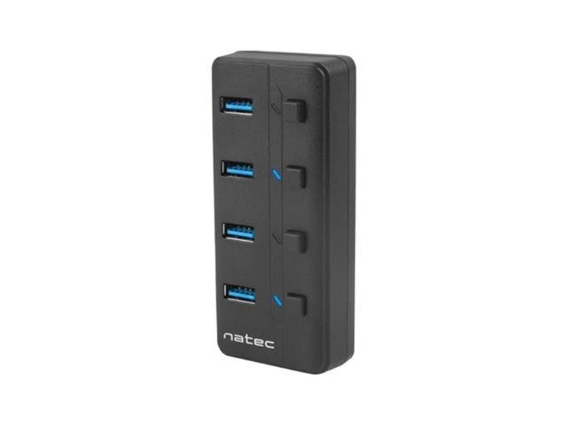 Natec NHU-1557 Hub USB 3.0 Mantis2 4-ports USB-Hubs - USB 3.2 - 4 - Schwarz