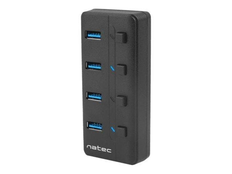 Natec NHU-1557 Hub USB 3.0 Mantis2 4-ports USB-Hubs - USB 3.2 - 4 - Schwarz