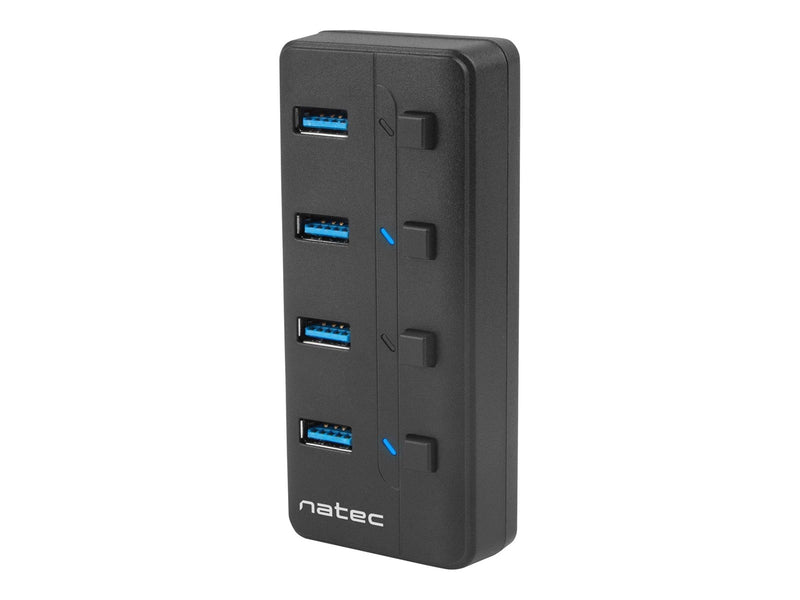 Natec NHU-1557 Hub USB 3.0 Mantis2 4-ports USB-Hubs - USB 3.2 - 4 - Schwarz