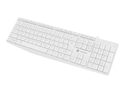 Natec Nautilus - keyboard - QWERTY - US - white - Tastatur - Englisch (US) - Weiss