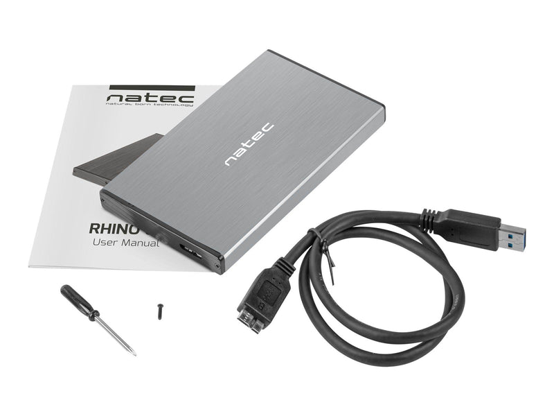 Natec Rhino GO - storage enclosure - SATA 6Gb/s - USB 3.0