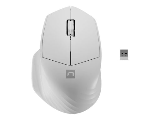 Natec Siskin 2 - mouse - 2.4 GHz Bluetooth 5.0 - white - Maus (Weiß)