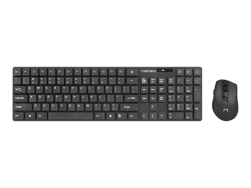 Natec Stingray - keyboard and mouse set - black - Tastatur & Maus Set - Schwarz