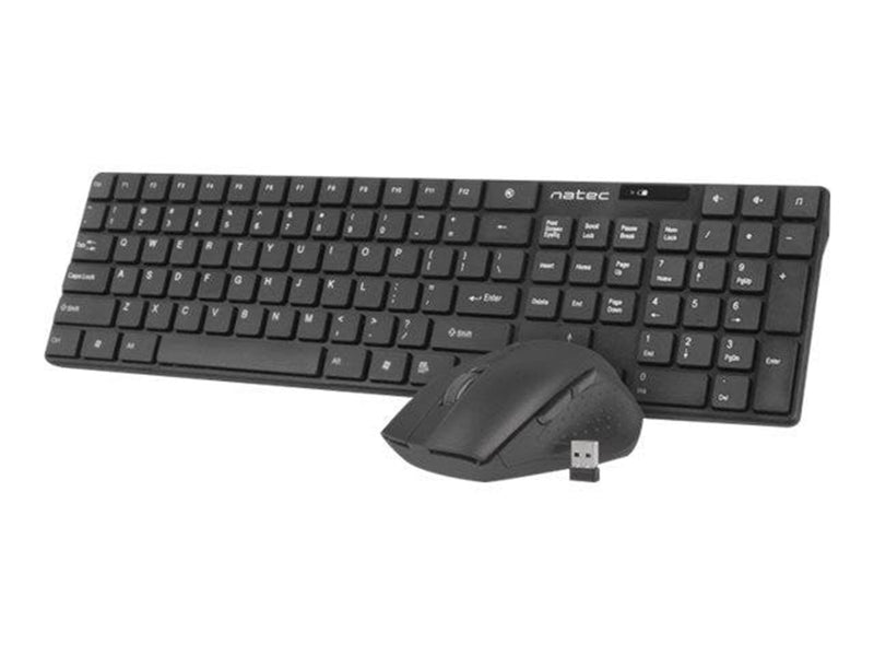 Natec Stingray - keyboard and mouse set - black - Tastatur & Maus Set - Schwarz