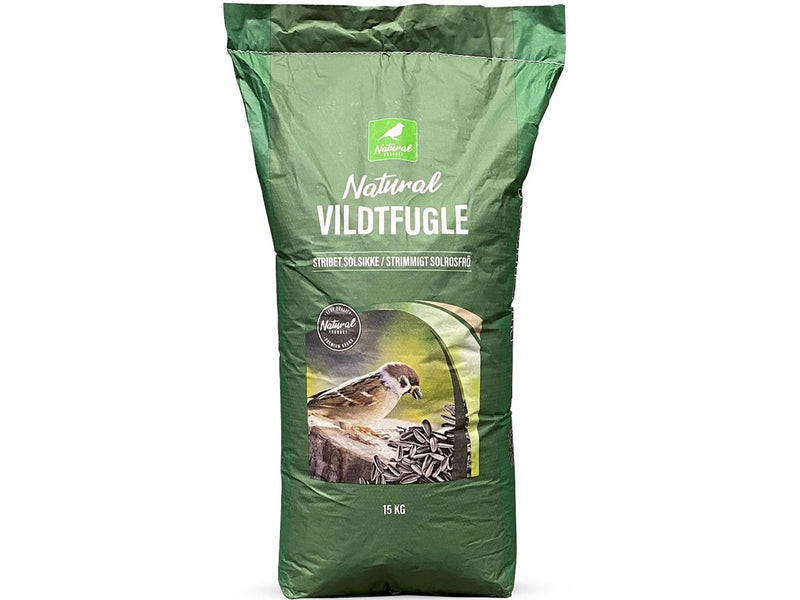 Natural Stribet solsikke - dobbeltrensede 15 kg