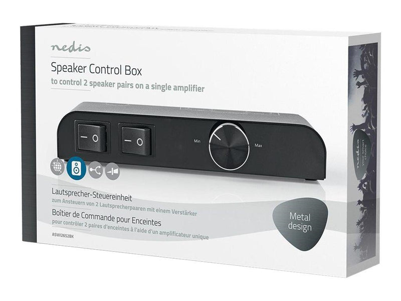 Nedis 2-Way Speaker Control Box - audio switch - 2 ports
