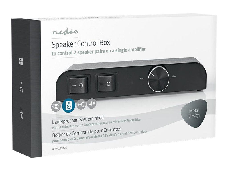 Nedis 2-Way Speaker Control Box - audio switch - 2 ports
