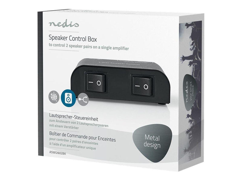 Nedis ASWI2602BK - audio switch - 2 ports