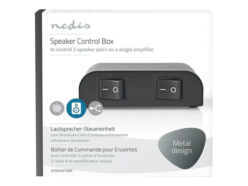 Nedis ASWI2612BK - audio switch - 2 ports