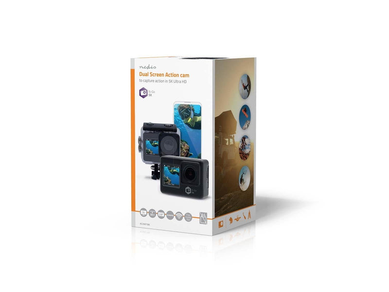 Nedis Action Cam | Dual Screen | 5K@30fps | 16 MPixel