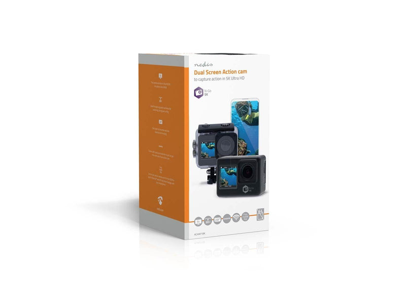 Nedis Action Cam | Dual Screen | 5K@30fps | 16 MPixel