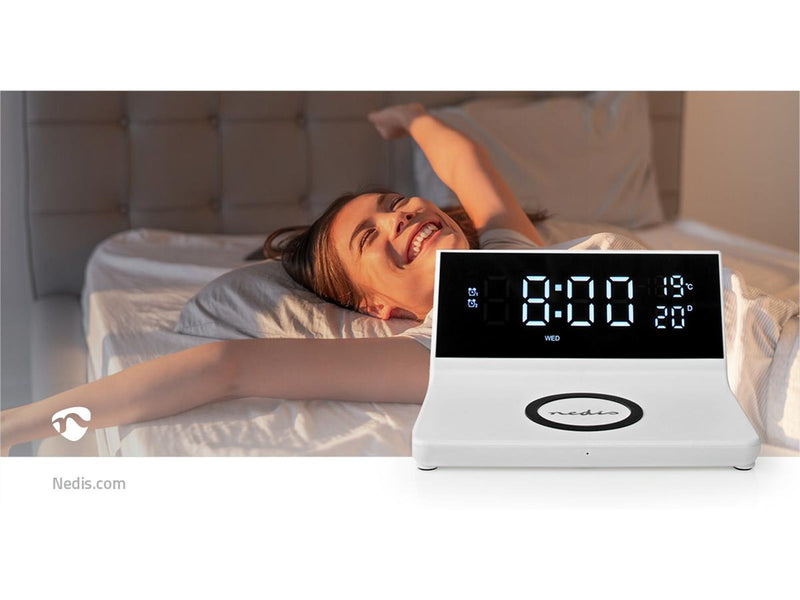Nedis Alarm clock with wireless charging