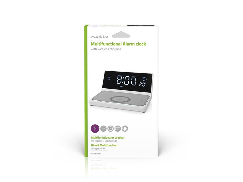 Nedis Alarm clock with wireless charging