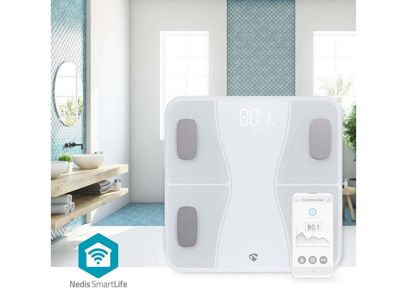 Nedis Analysewaage SmartLife Personal Scale | Bluetooth® | BMI / BMR