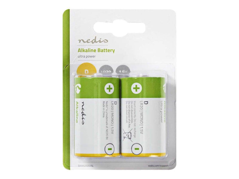 Nedis BAAKLR202BL battery - 2 x D - Alkaline