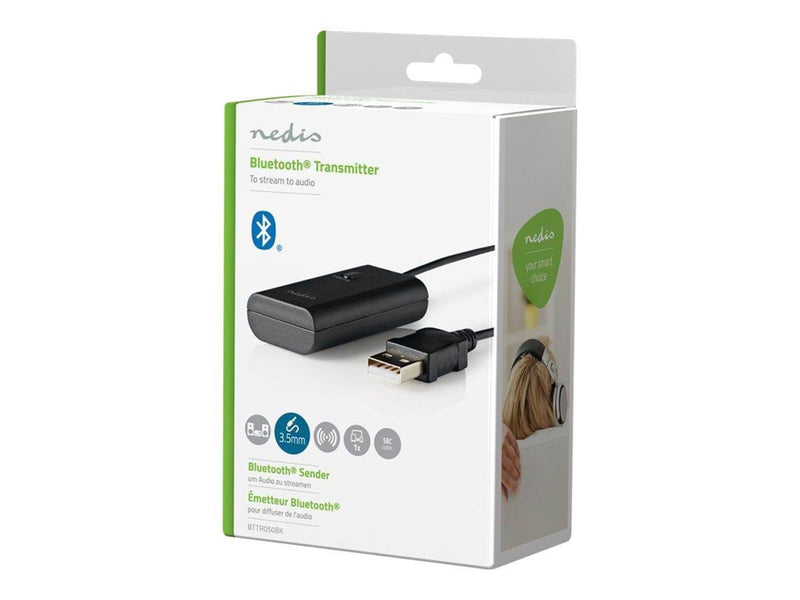 Nedis - Bluetooth wireless audio transmitter for headphones speaker TV
