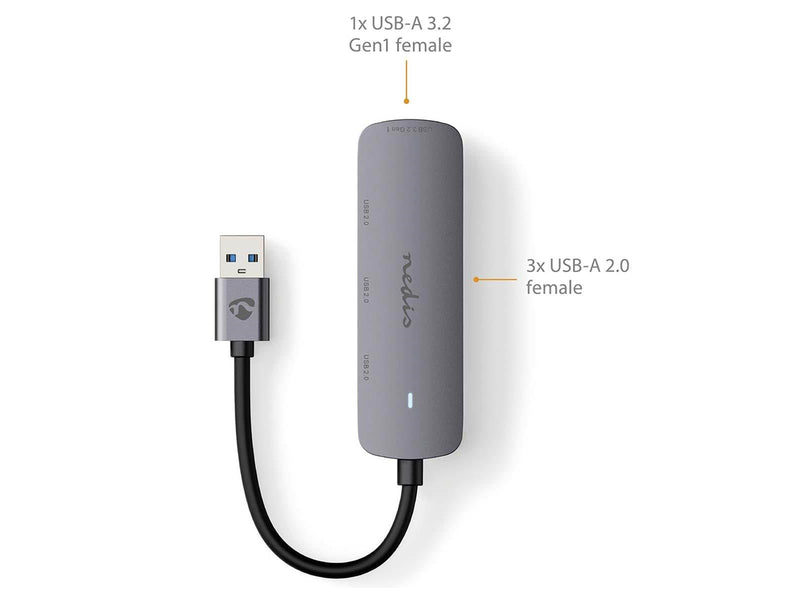 Nedis CCGB61210GY01 interface hub USB-Hubs