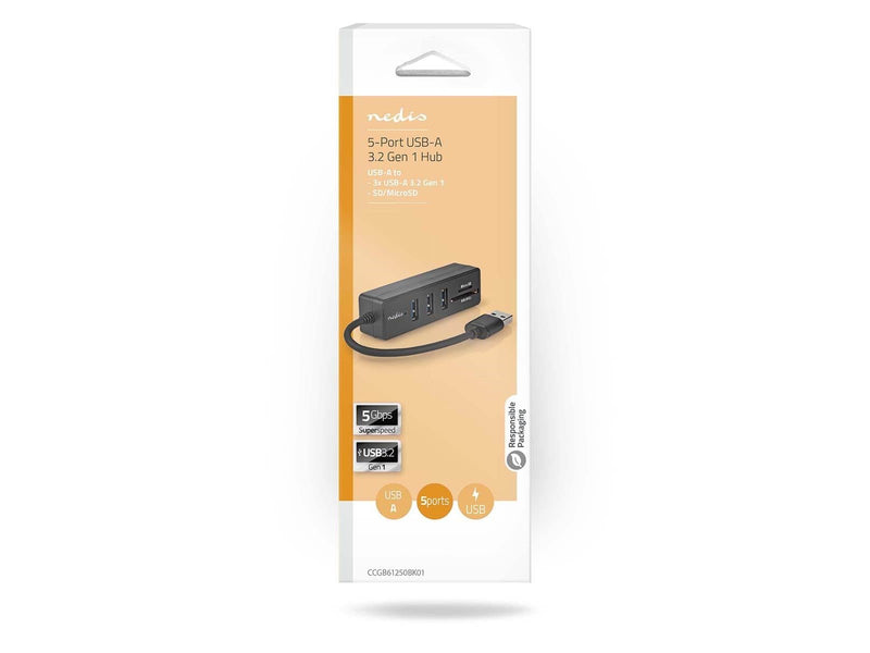 Nedis CCGB61250BK01 interface hub USB-Hubs - USB 3.2