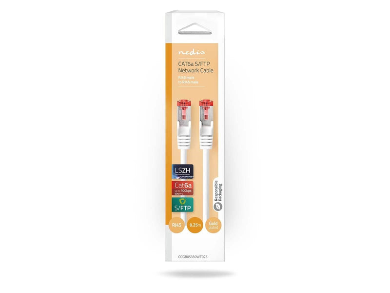 Nedis CCGB85330WT025 networking cable - Weiß - 0.25m