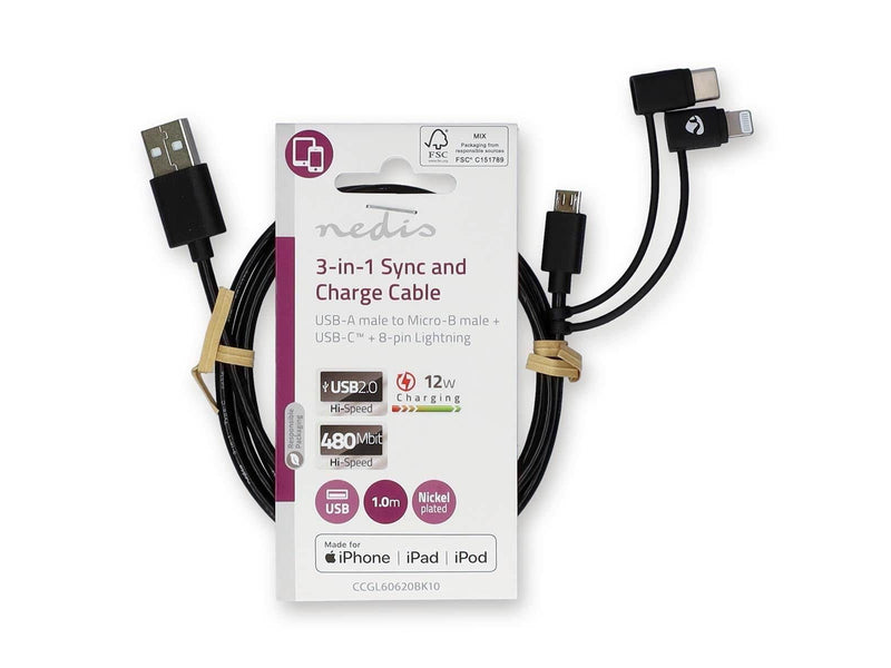Nedis CCGL60620BK10 USB cable